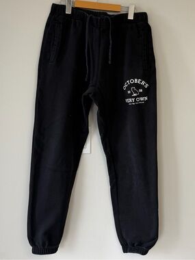 (L) October's Very Own Women's Black Logo Joggers